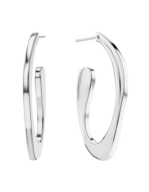 Aretes de aro Harmonious Connection con acabado brillante 1