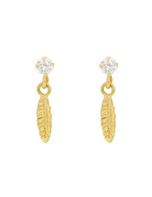 Broqueles de pluma Oro Angelus de oro con acabado brillante zirconia