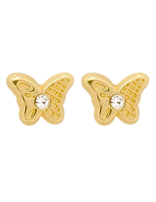 Broqueles de mariposa Oro Angelus de oro con acabado brillante zirconia