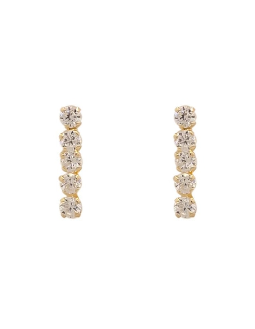 Broqueles circulares Oro Angelus de oro con acabado pavé zirconia