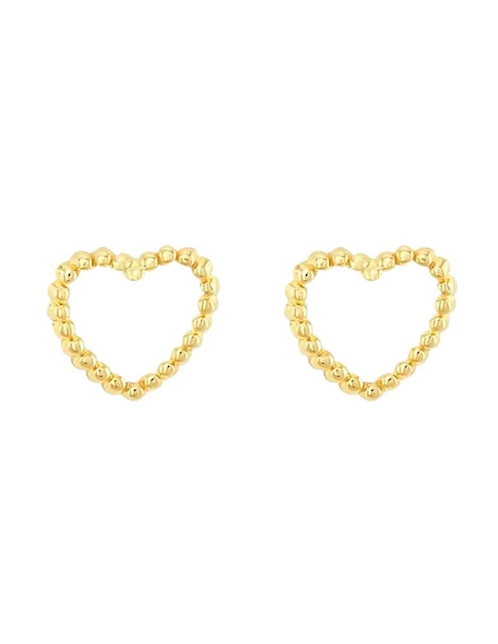 Broqueles de corazón Oro Angelus de oro con acabado brillante