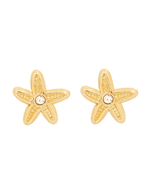 Broqueles de estrella mar Oro Angelus de oro con acabado brillante zirconia