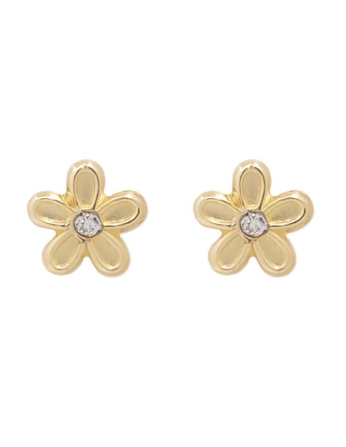 Broqueles de flor Oro Angelus de oro con acabado brillante zirconia