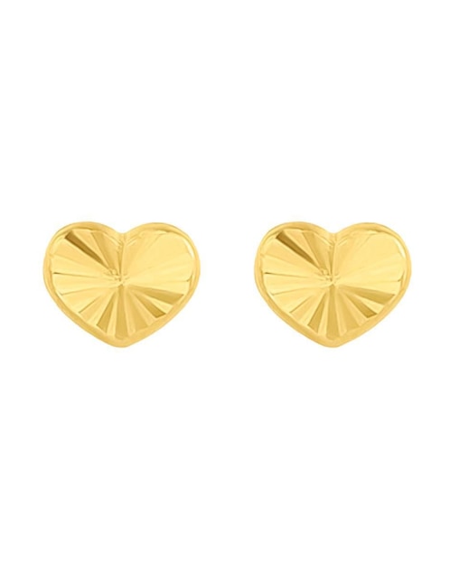 Broqueles de corazón Oro Angelus de oro con acabado brillante