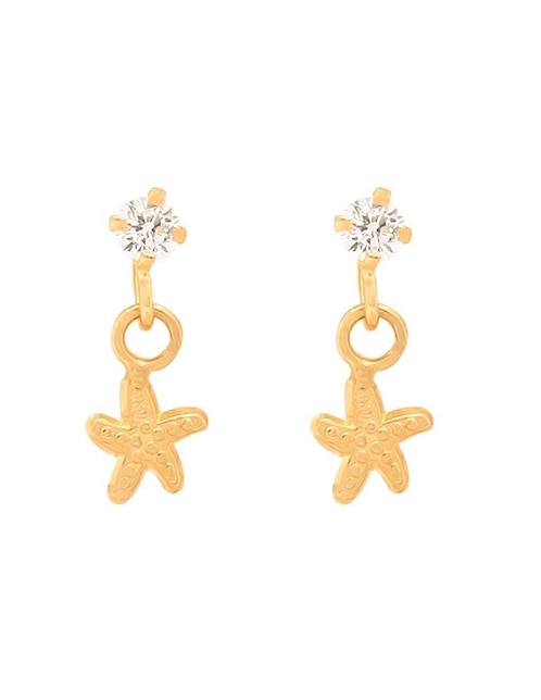 Broqueles de estrella mar Oro Angelus de oro con acabado brillante zirconia