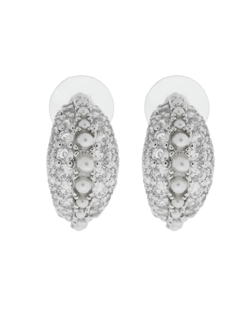 ARETES DE ARRACADA, SIN TAMAÑO, PLATEADO