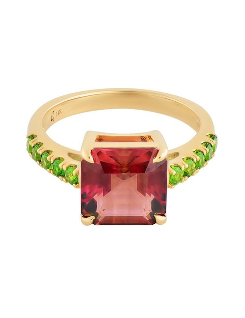 Anillo Gladkova Joyería 14 k de oro turmalina brillante