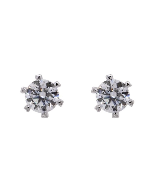 Aretes circulares Oro Angelus de plata P 925 con acabado brillante moissanita