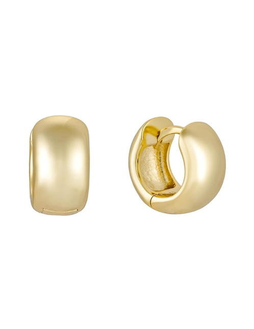 Aretes huggies Carmela Mía Gold de plata P 925 con acabado baño de oro