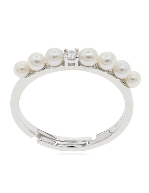 Anillo Mayfer Joyería Mayfer Nupcial P 925 de plata perla