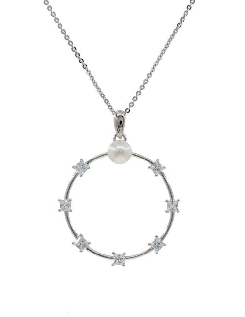 Colgante Y Dije circular Mayfer Joyería nupcial de plata P 925