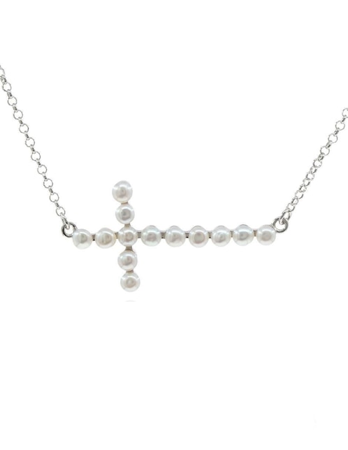 Colgante de cruz Mayfer Joyería nupcial de plata P 925