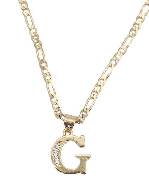 Collar con dije de letra d Moon Letras de oro laminado 10 K