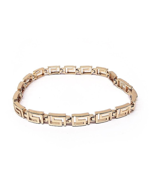 Pulsera Moon de oro laminado 10 k Grecas con acabado pulido