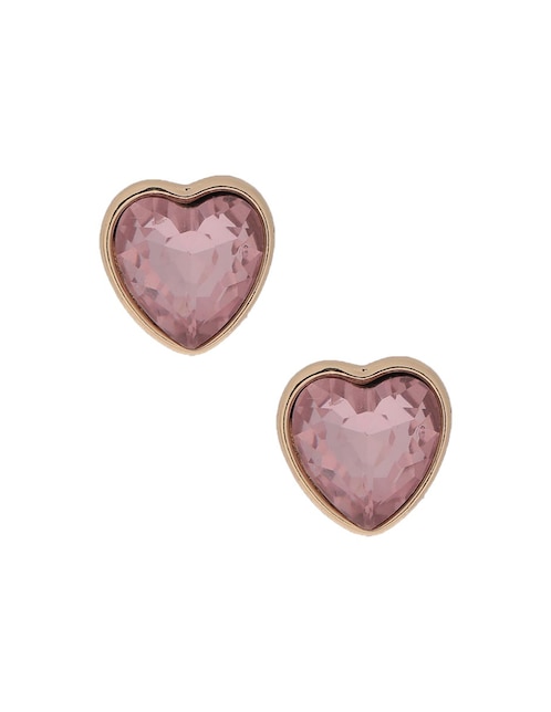 Broqueles de corazón Napier Always Be My Love con acabado lustre resina