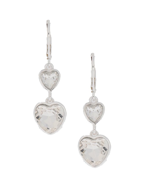 Broqueles de corazón Napier Always Be My Love con acabado lustre resina