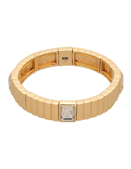 Pulsera Gold Bar Social con acabado brillante 1