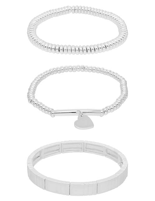 Multi-pulsera Nine West Feb MKT 24 Box 3 con acabado brillante