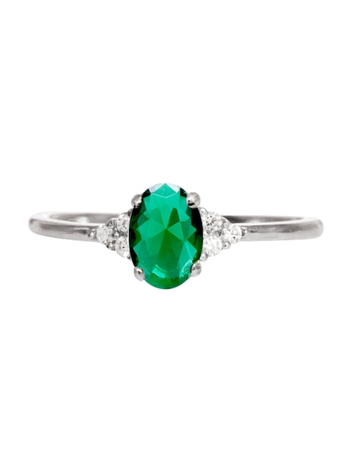 Anillo redondo Artre P 925 de plata zirconia