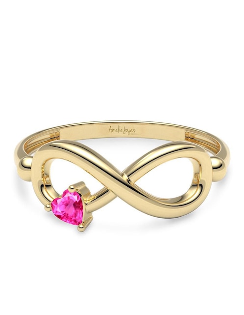 Anillo "de (si aplica)" infinito amelie joyas sin colección sin temática 14 k "de" oro zafiro rosa