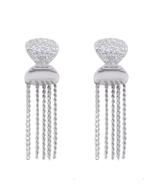 Aretes redondos Oro Angelus de plata P 925 con acabado brillante zirconia
