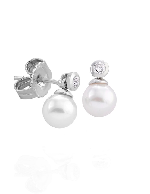 Broqueles de esfera Majorica Tu & Yo de plata P 925 con acabado lustre perla
