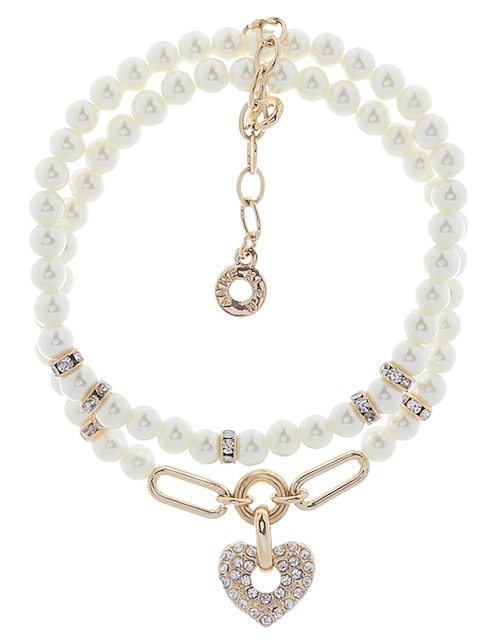 Set pulsera Anne Klein Holiday Hearts con acabado pavé