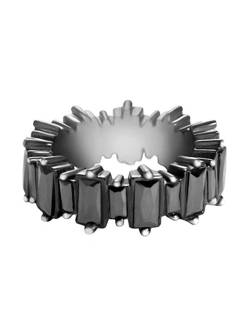 Anillo multi gemas rectangular Natalia Bojalil Luxury zirconia