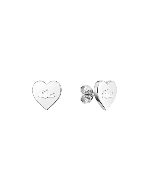 Aretes de corazón Love My Croc con acabado brillante 1