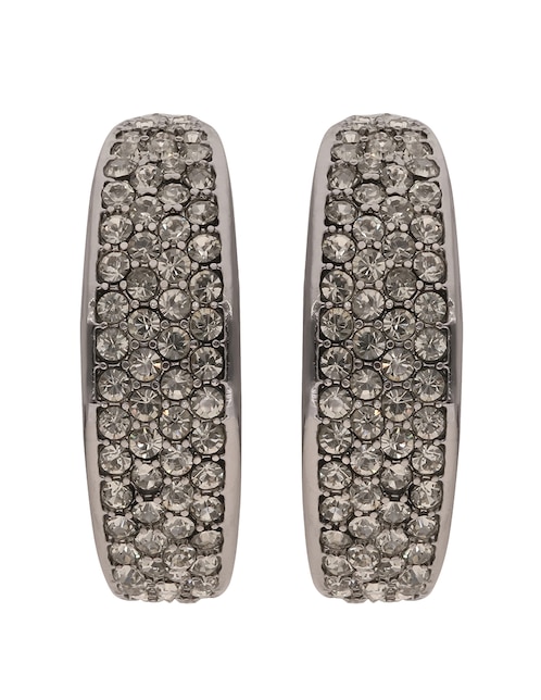 Arracadas de media luna Givenchy Midnight Rain con acabado pavé cristal