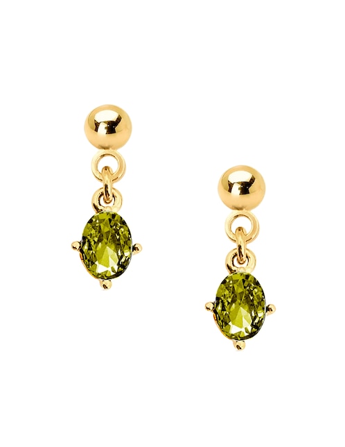 Aretes ovalados con acabado brillante zirconia 1