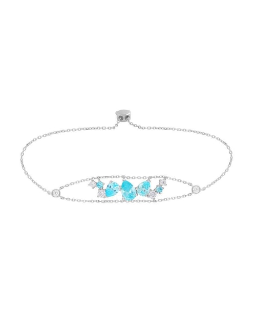 Pulsera Gladkova Joyería de plata con aguamarina p 925