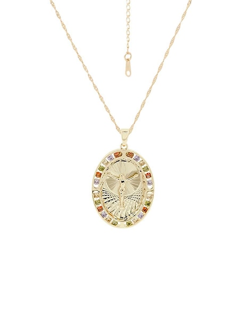 Collar con dije Cristo ovalado