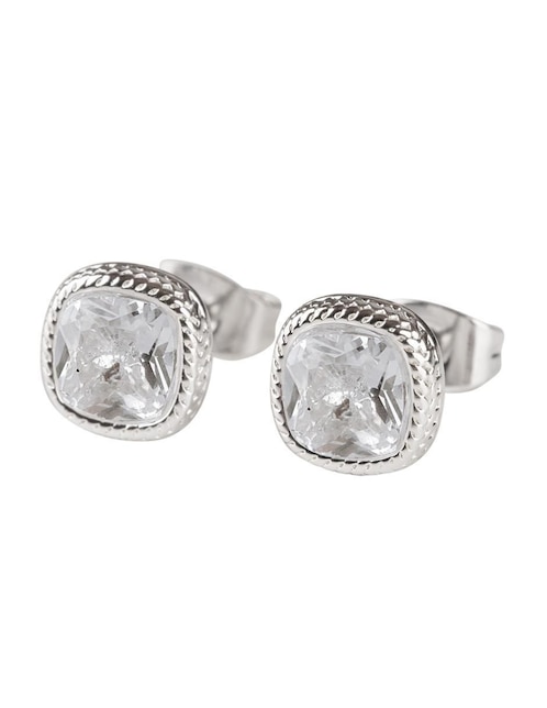Broqueles "de (si aplica)" cuadrada sin temática luckyly cleo "de" latón 14 k "con acabado" brillante zirconia cúbica