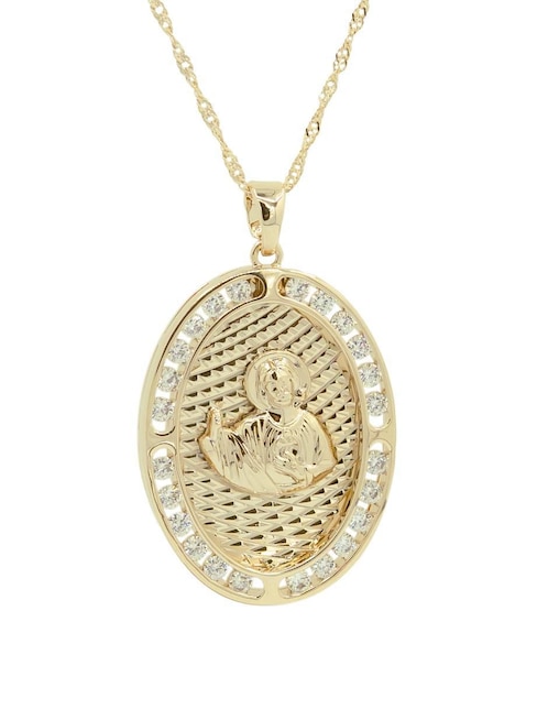 Collar con dije ovalado Oro Angelus de baño de oro
