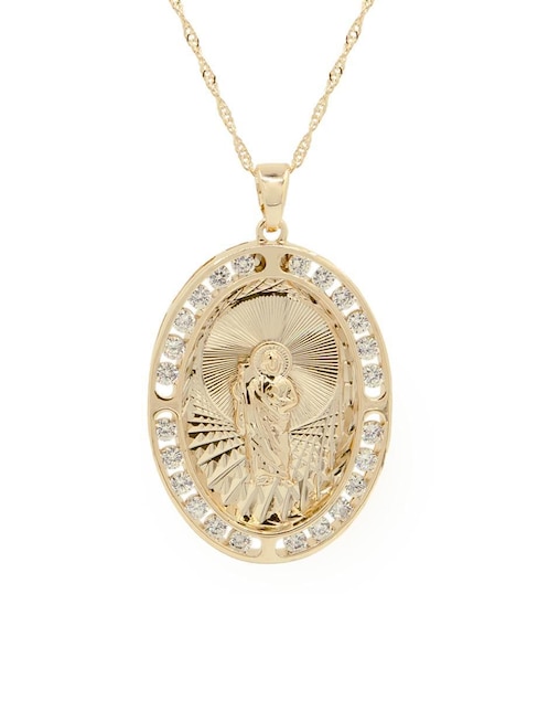 Collar con dije ovalado Oro Angelus