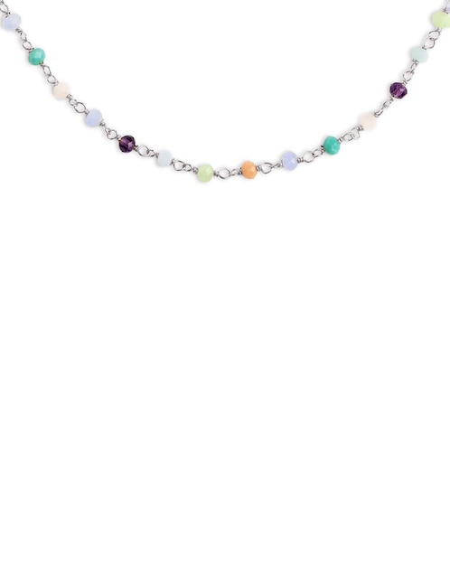 Collar Crystals Colors de plata 1