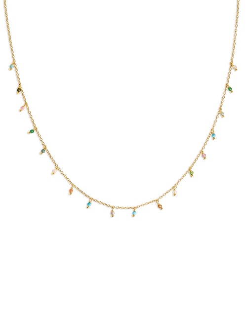 Collar Dancing Stones de baño de oro 18 K 1