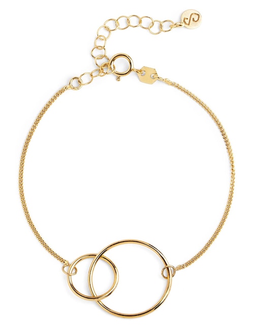 Pulsera de plata 18 k Sister con acabado baño de oro 1