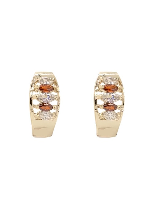 Aretes de círculo Oro Angelus con acabado pavé zirconia