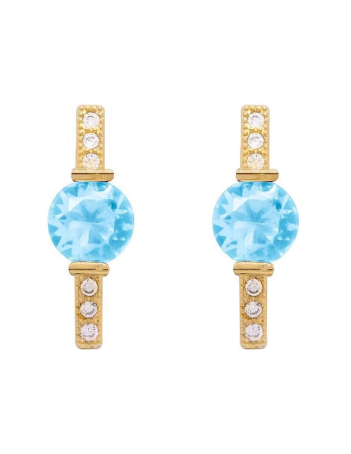 Aretes de círculo Oro Angelus con acabado pavé zirconia