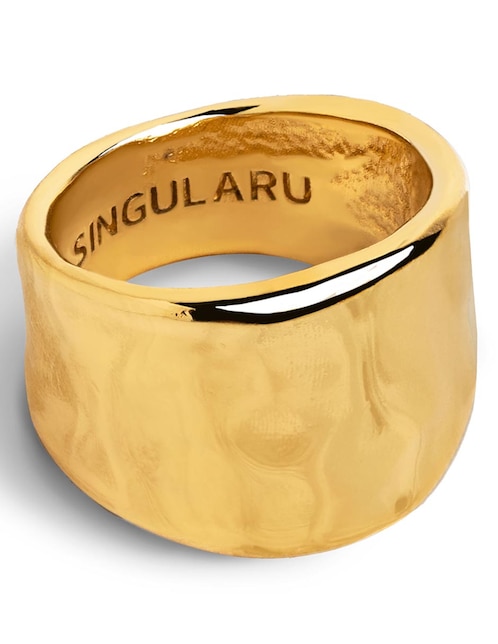 Anillo Singularu My Ocean con acabado baño de oro 18 k