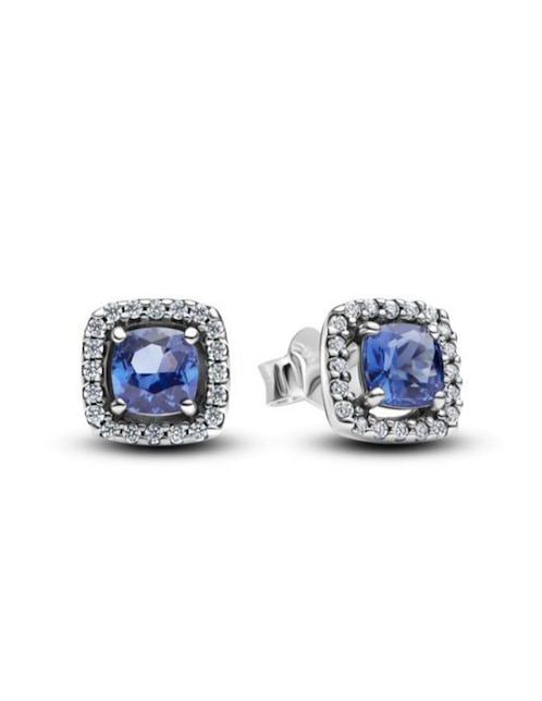 Aretes cuadrados Pandora Timeless de plata P 925 con acabado brillante zirconia cúbica