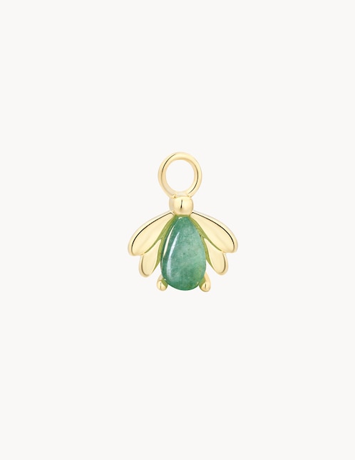 Charm ovalada fir fantasia 18 K 1