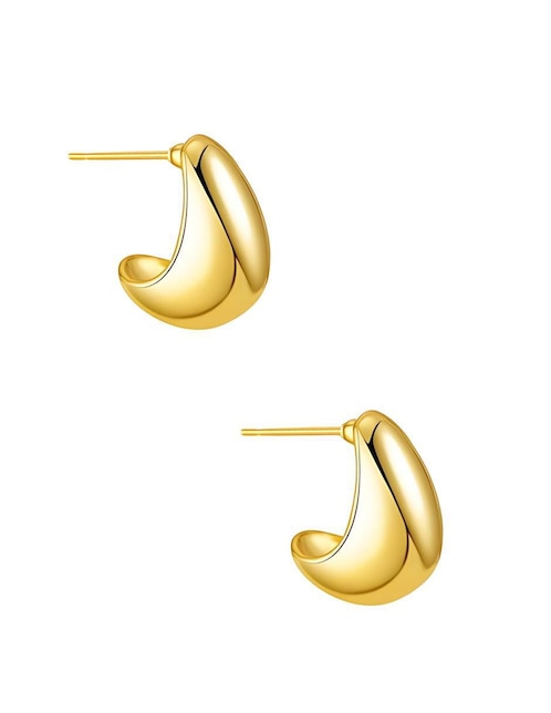 Aretes de gota Zvezda con acabado chapa de oro