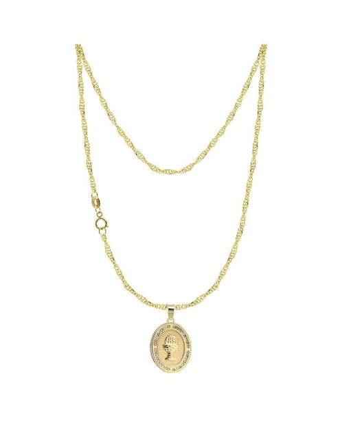Collar con dije Abba Joyas de oro 10 K
