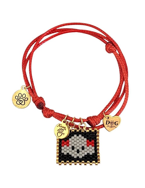 Pulsera koua itz "de" cuerda sin kilataje sin familia o colección "con acabado" pavé
