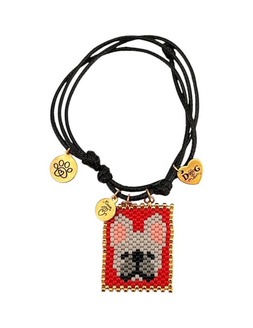 Pulsera koua itz "de" cuerda sin kilataje sin familia o colección "con acabado" pavé