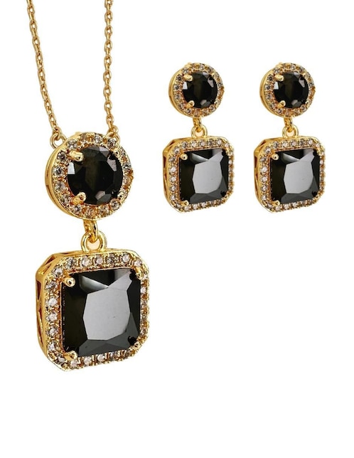 Aretes y collar Princesa circonita Aretes y collar Princesa circonita