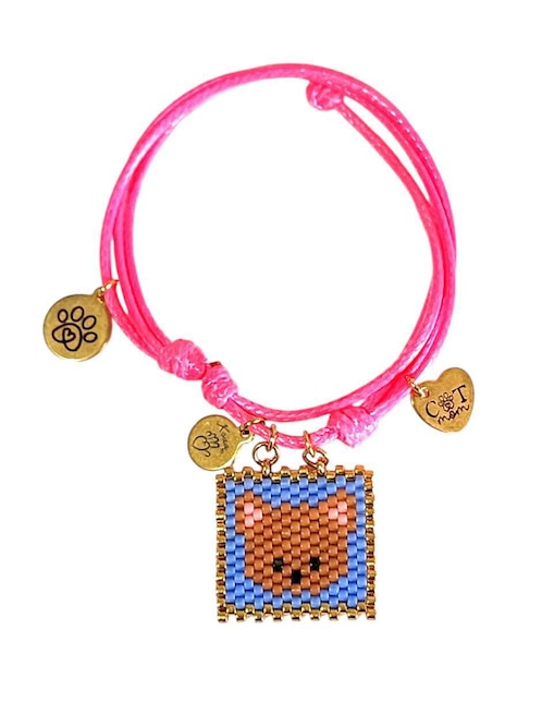 Pulsera koua itz "de" cuerda sin kilataje sin familia o colección "con acabado" pavé